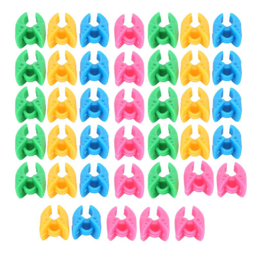 40 clips de fixation pour bobines en silicone colorées 1