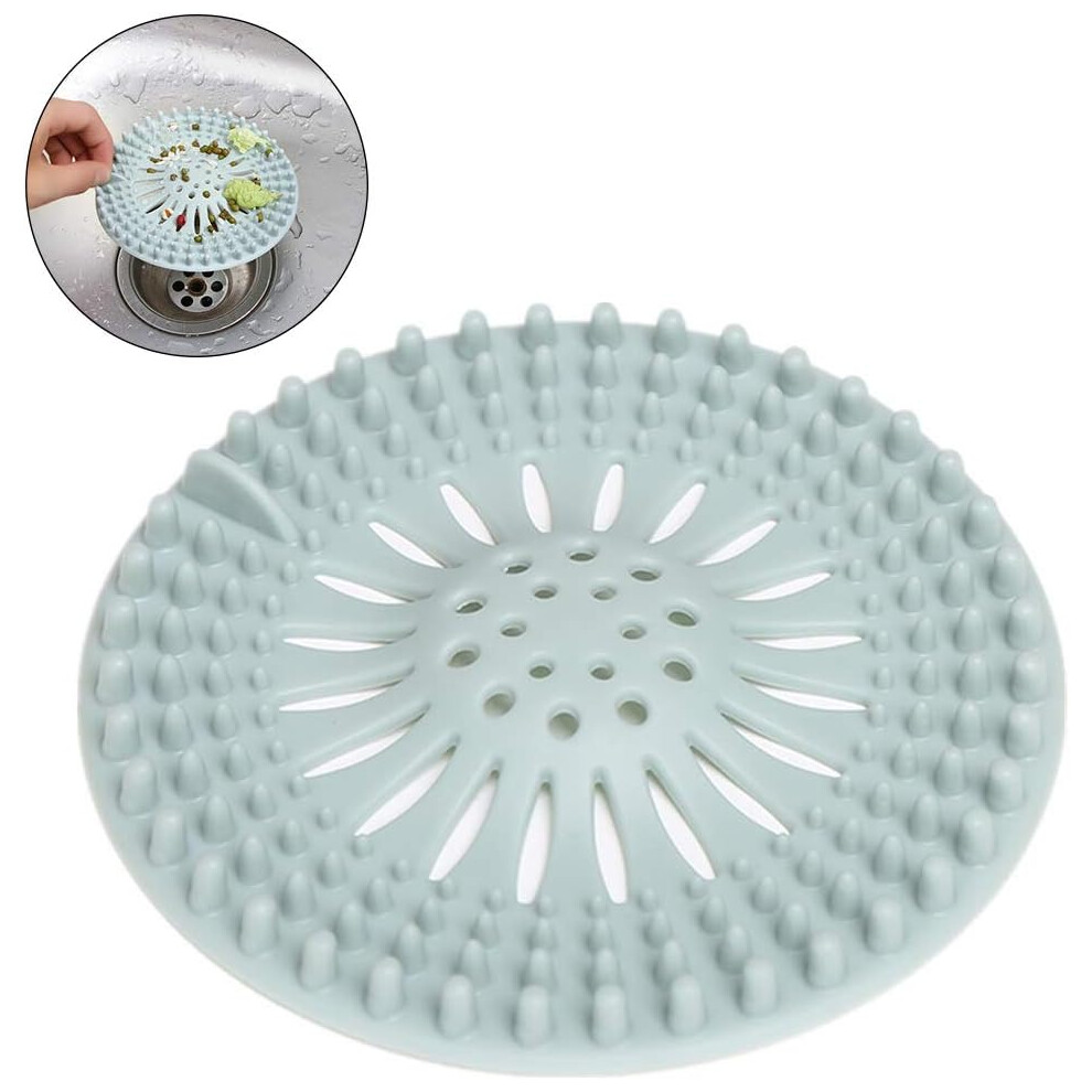 Drain Hair Catcher For Seamless Kitchen Sink Integration, Anti-Clogging Floor Drain, Designed For Durability, Easy To Install & Remove, Blue (5.12" * 9363190859829