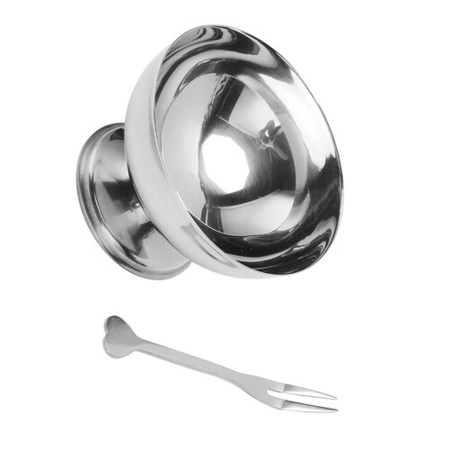 1 Set Edelstahl-Eisbecher (dezent) 2