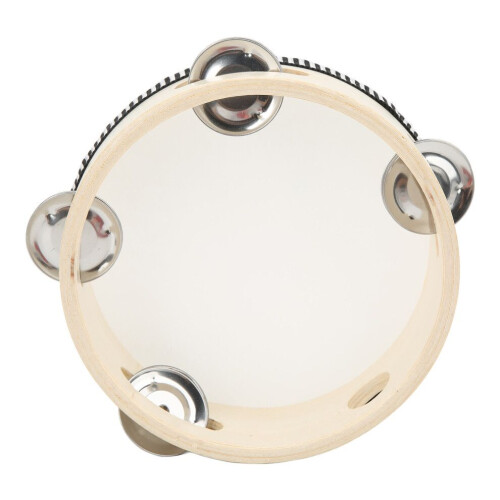 Handtambourine van hout, 154 mm, polyester, stevig. 2