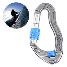 25KN Aluminium-Magnesium-Karabiner 10,8cm Blau für Klettern & Rettung