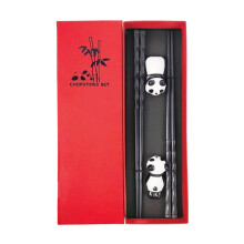 Conjunto de Hashis, 2 Pares de Hashis e Suporte para Hashis em Formato de Panda, Hashis Reutilizáveis, Conjunto de Presente com Hashis em Formato de