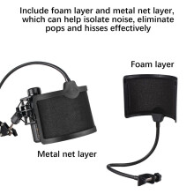 U-förmiger Popfilter mit flexibler Welle