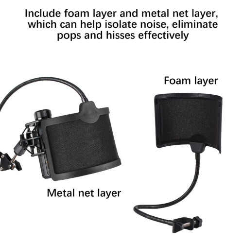 U-förmiger Popfilter mit flexibler Welle