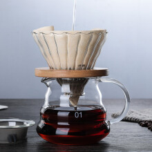 V-formet kaffedrypper, 600 ml elegant glaskaffekaraffel, pour over kaffesæt til professionel kaffesmag derhjemme