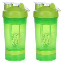 Shakerflasche mit Schneebesen, auslaufsicherer Proteinmixer aus Edelstahl mit geprägten Messskalen, rostfreier Mixkugel, rutschfestes Design,