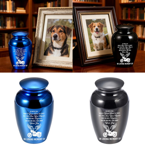 Dog Urns,Cats Urns Tiny Cremation Urn for Human Pet-Silver 1