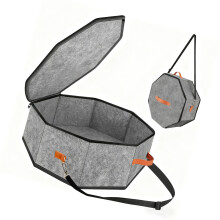 Large Capacity Stackable Hat Box Travel Hat-Light Grey