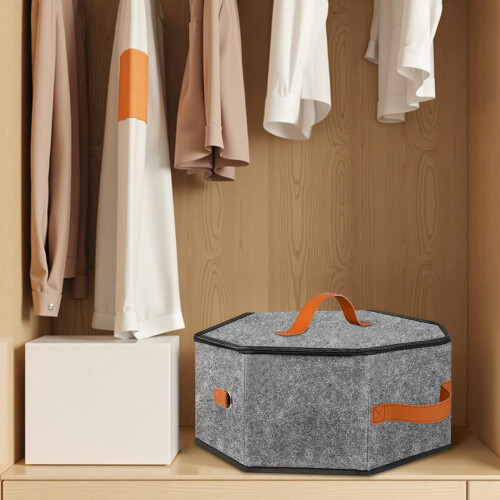 Large Capacity Stackable Hat Box Travel Hat-Light Grey 1