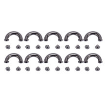 10 Sets U-Ring-Verbinderschnallen, Gunmetal