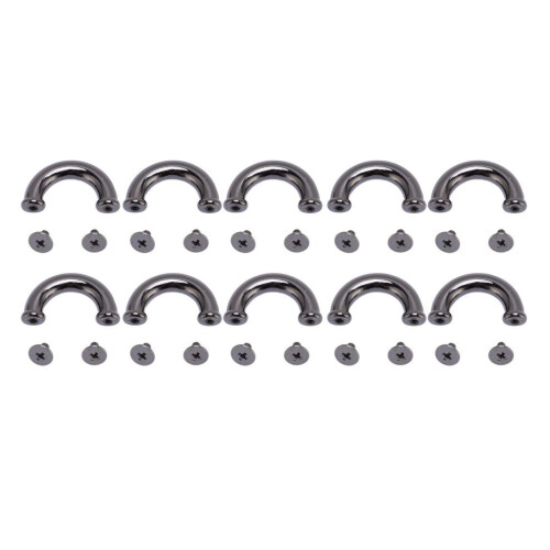 10 Sets U-Ring-Verbinderschnallen, Gunmetal