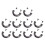 10 Sets U-Ring-Verbinderschnallen, Gunmetal 3