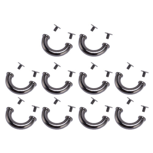10 Sets U-Ring-Verbinderschnallen, Gunmetal 2