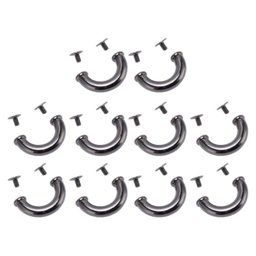 10 Sets U-Ring-Verbinderschnallen, Gunmetal 1