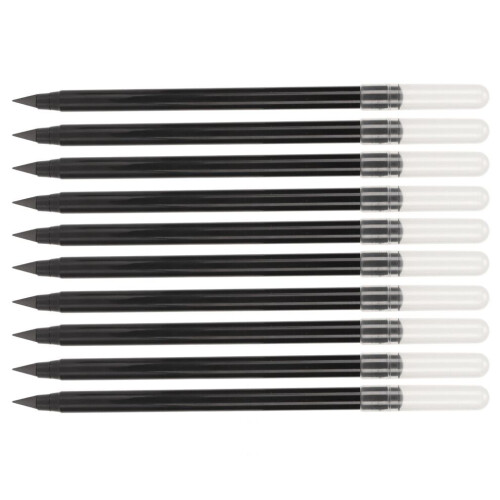 10 lápices negros sin tinta borrables y reutilizables 1