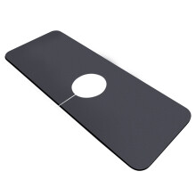 Schnelltrocknende Wasserhahnmatte, Organizer-Matte für Spülbecken, 38 x 14 cm, Schwarz & Grau