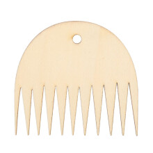 Peine de madera para tejer tapices con 11 dientes