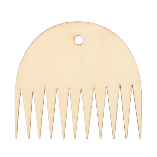 Peine de madera para tejer tapices con 11 dientes