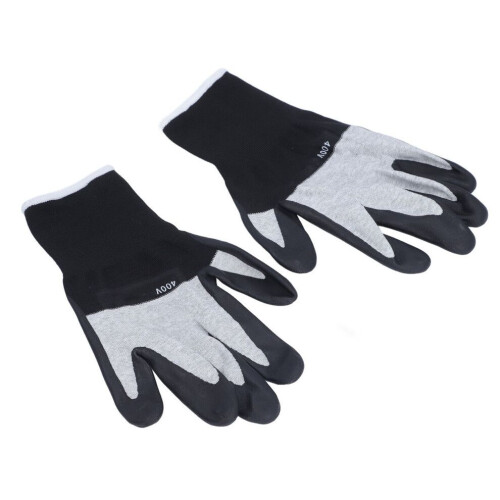 1 Pair Electrical Insulated Gloves Nylon Rubber 2