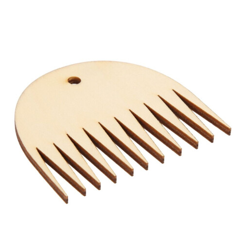 Peine de madera para tejer tapices con 11 dientes 1