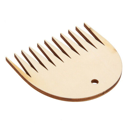 Peine de madera para tejer tapices con 11 dientes 2