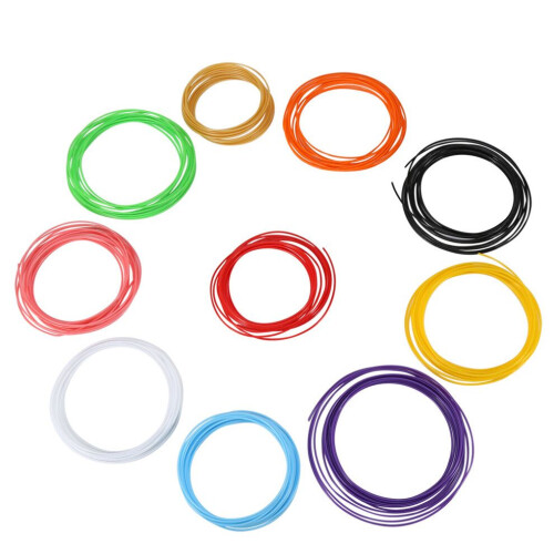 10 Colors 5m/roll 3D Printer Pen Filament ABS