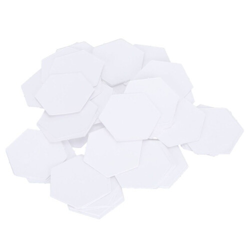 100 Stück Patchwork-Schablonen, sechseckiges Papiermodell