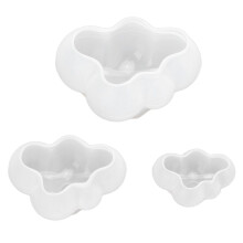 3Pcs Clouds Shape Silicone Mold Easy Demoulding
