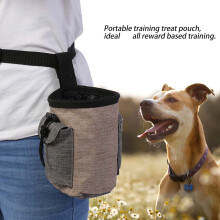 Pet Treat Bag Snack Waist Pouch for Dog Training Waterproof Durable 15x18cm