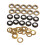 20 jeux d'œillets ronds bronze noir or 1