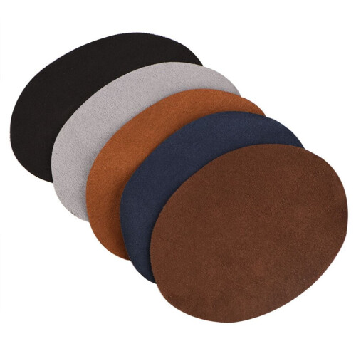 1-pack oval form PU-läderlapp reparation sömnad