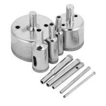 10Pcs Diamond Coated Core Drill Bits 3~50mm Hole Saw Tile Ceramic Glass Marble