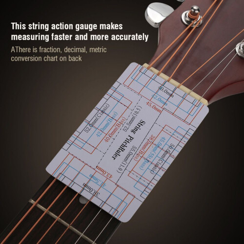 2Pcs String Action Gauge Ruler Measuring Tools for 2
