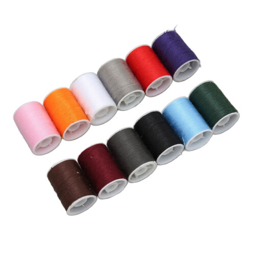 12 Pcs Sewing Thread Polyester Colorful Household 2