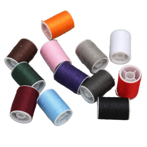 12 Pcs Sewing Thread Polyester Colorful Household 1