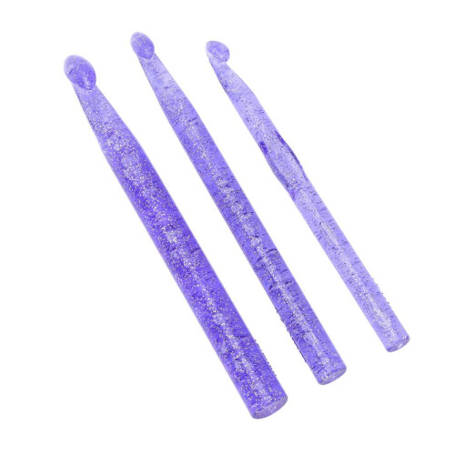 3PCS Crochet Hooks Transparent Sequin Plastic Yarn 2