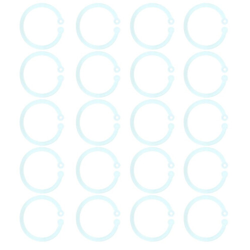 20 Stück transparente, flexible Kunststoffringe, lose 2