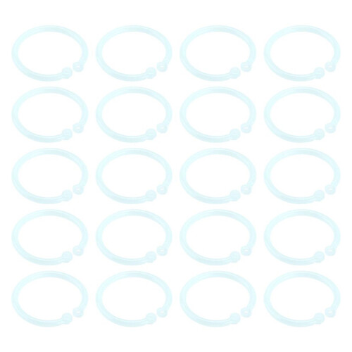 20 Stück transparente, flexible Kunststoffringe, lose 1
