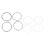2 Sets 27inch White & Black Nylon Strings 3