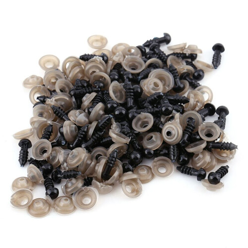 100pcs Black Plastic Doll Eyes For Teddy Bear