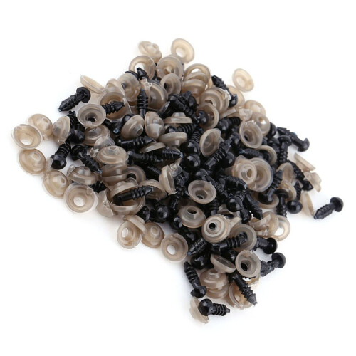 100pcs Black Plastic Doll Eyes For Teddy Bear 2