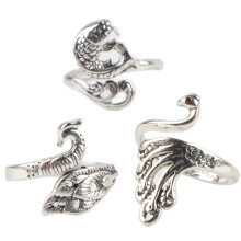 3 anillos de bucle de tejido ajustables para crochet