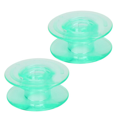 2Pcs Bobbin Transparent Plastic Sew Thread Spool