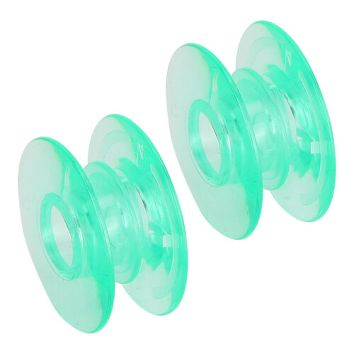 2Pcs Bobbin Transparent Plastic Sew Thread Spool 2