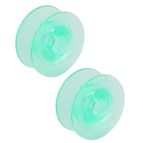 2Pcs Bobbin Transparent Plastic Sew Thread Spool 1
