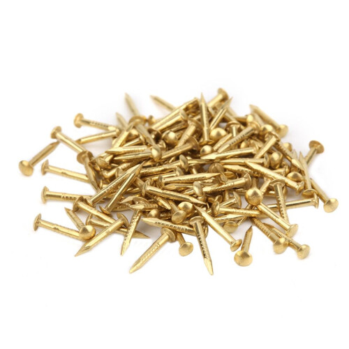 100Pcs Round Head Nail Brazen Brass Vintage DIY 2