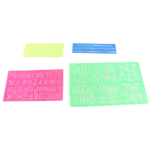 4 Pieces Letter Number Stencils Plastic Material