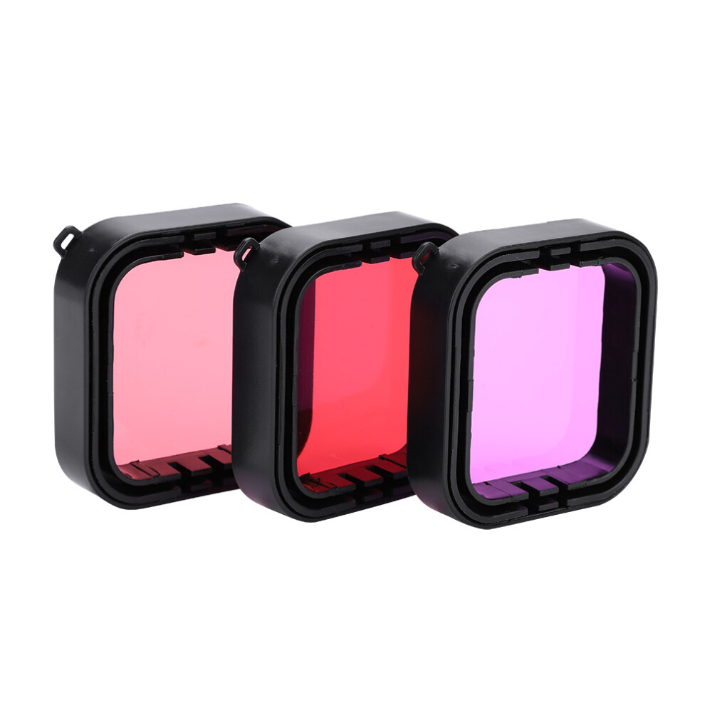 3Pcs Underwater Diving Filters Set For Gopro Hero 5 6 Red/Pink/Purple 3311362780521