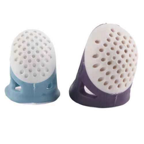 2Pcs Thimble Sleeve Finger Protector Silicone