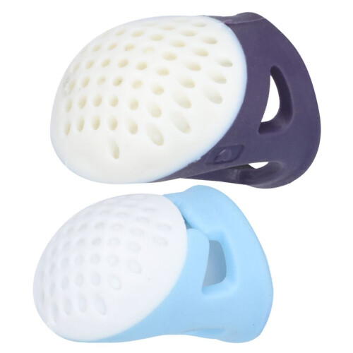 2Pcs Thimble Sleeve Finger Protector Silicone 2